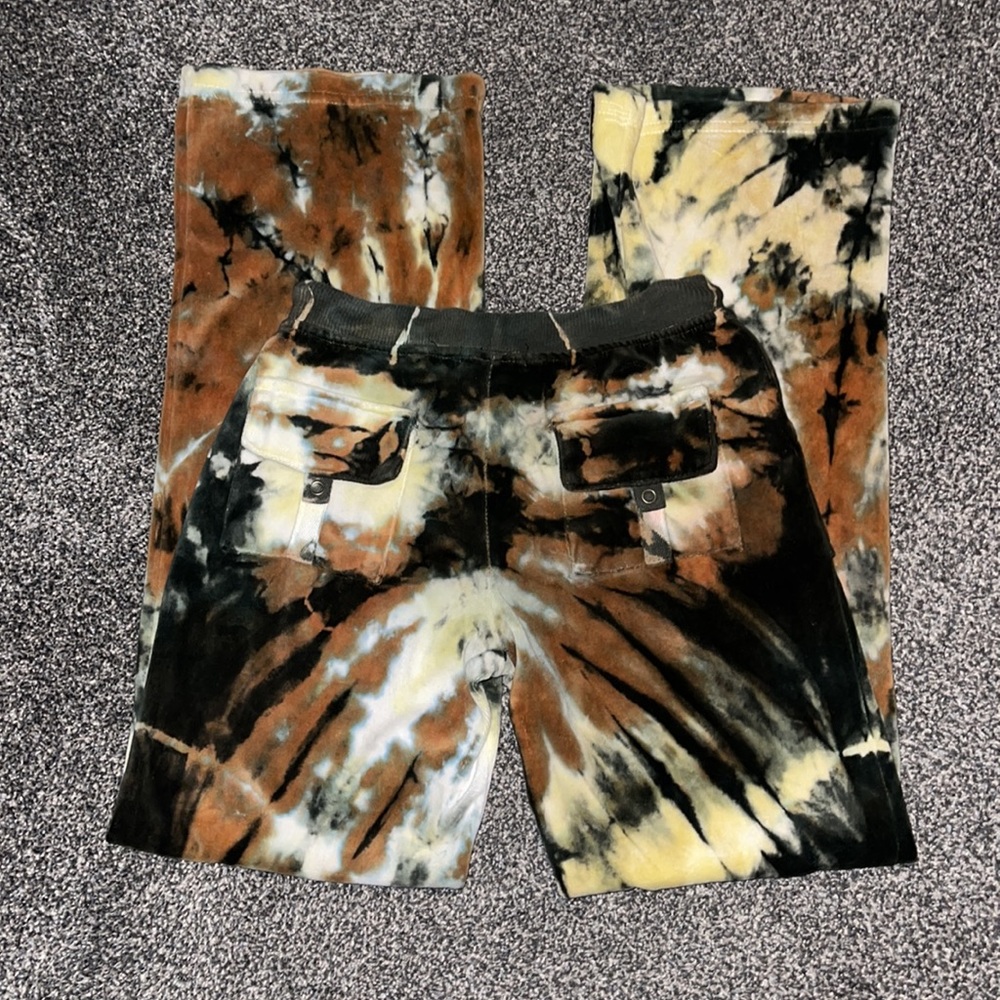 So Nikki Tie Dye Vintage Velour Pants